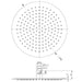Round Shower Head - 300mm Wide - White - Shower Heads
