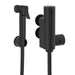 Round Thermostatic Douche Kit - Orca Black - Shower Rail