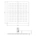 Square Shower Head - 300mm Wide - White - Shower Heads