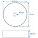 Lussaro Tivoli Round Countertop Basin - 415mm Wide - No TH
