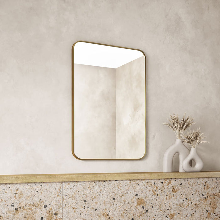 Lussaro Vita Rectangular Non Illuminated Mirror - Brushed