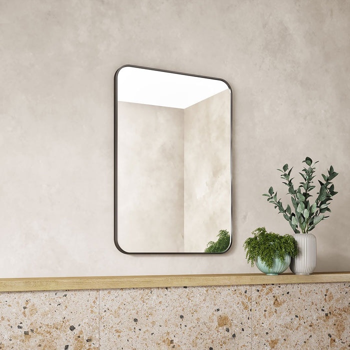 Lussaro Vita Rectangular Non Illuminated Mirror - Gun Metal