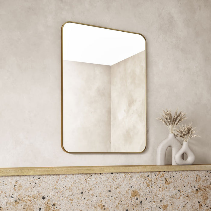 Lussaro Vita Rectangular Non Illuminated Mirror - Brushed