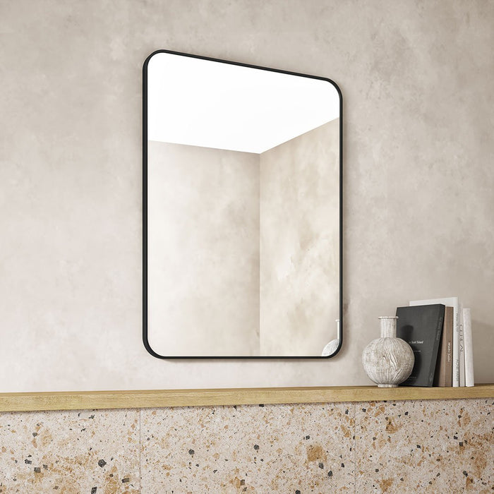 Lussaro Vita Rectangular Non Illuminated Mirror - Gun Metal