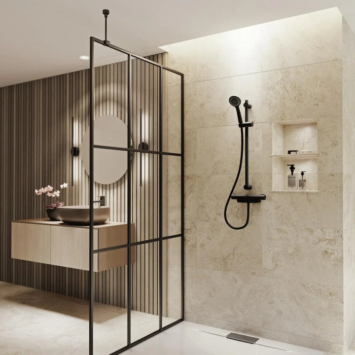 Aqualisa Midas 220 Thermostatic Bar Valve Mixer Shower with Adjustable Head