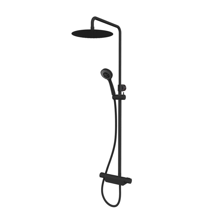 Aqualisa Midas 220 Thermostatic Mixer Shower Column - Matt Black