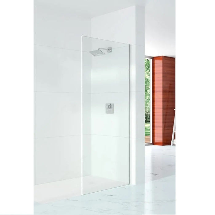 Merlyn 10 Series Shower Wetroom Glass Panel with Wall