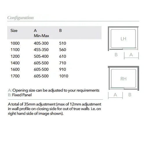 Merlyn 10 Series Sliding Shower Door with Side Panel