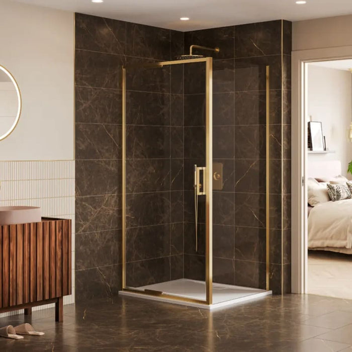 Merlyn 6 Series Sleek Infold Shower Door with Side Panel