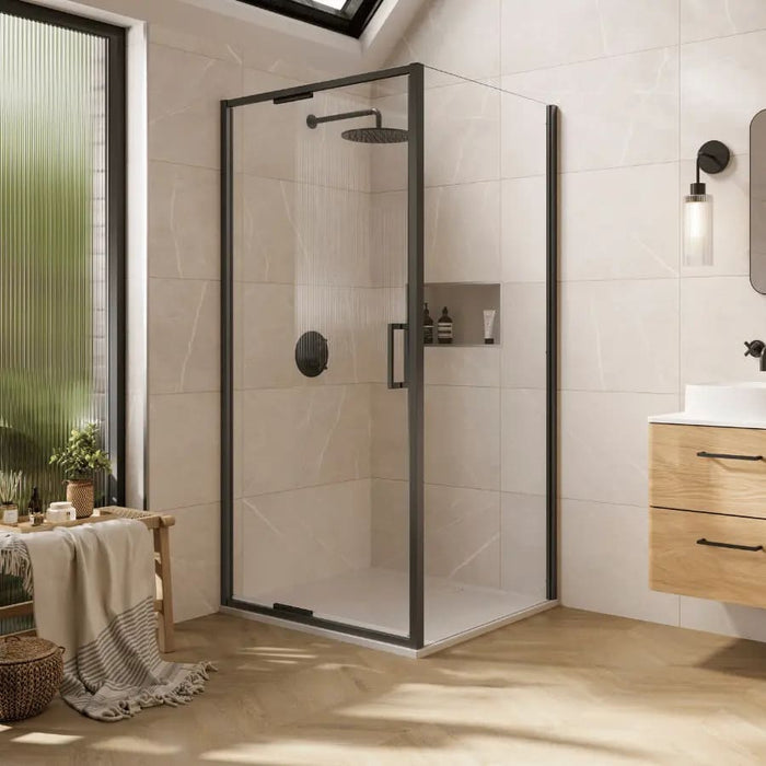 Merlyn 6 Series Sleek Infold Shower Door with Side Panel
