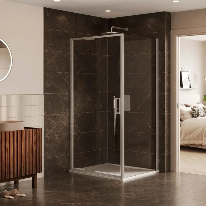 Merlyn 6 Series Sleek Infold Shower Door with Side Panel