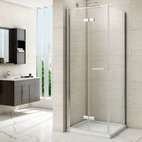 Merlyn 8 Series Frameless Bi - Fold Hinged Shower Door