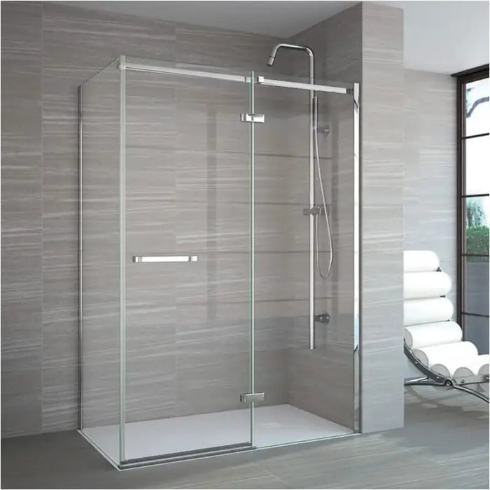 Merlyn 8 Series Frameless Hinge and Inline Shower Door with 