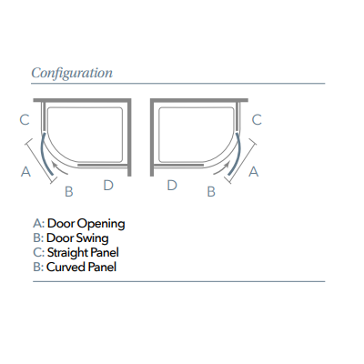 Merlyn 8 Series Frameless Offset Quadrant Single Shower