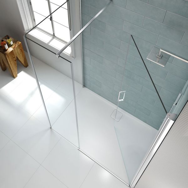 Merlyn 8 Series Recessed Pivot Shower Door With Inline
