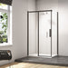 Merlyn Black Sliding Shower Door with Side Panel - 1200mm