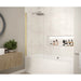 Merlyn Fixed Square Bathscreen - Brushed Brass - Bath