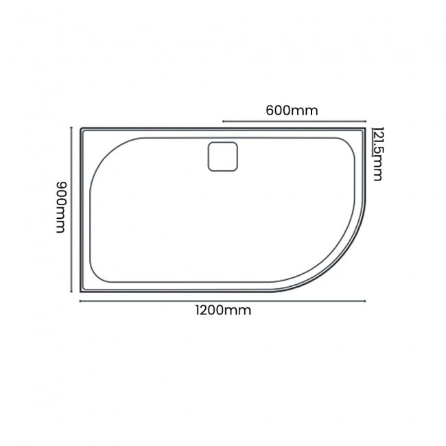 Merlyn Level25 Offset Quadrant Shower Tray White