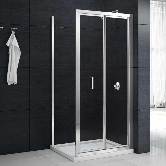 Merlyn Mbox Loft Height Bi-Fold Shower Door With Side Panel