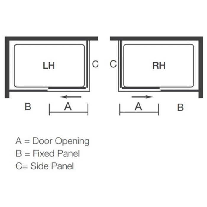 Merlyn Mbox Low Level Access Recessed Sliding Shower Door