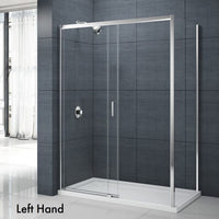 Merlyn MBOX Low Level Access Sliding Shower Door with Side Panel - Chrome