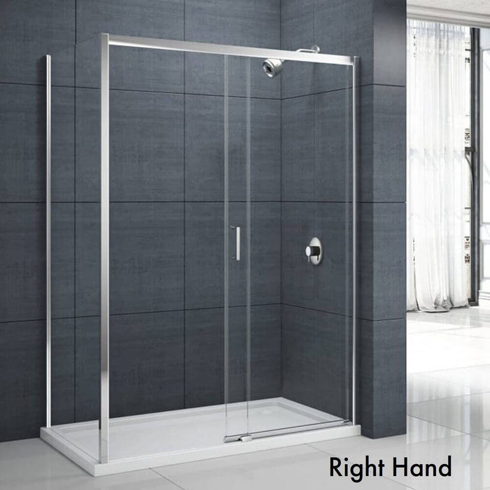 Merlyn MBOX Low Level Access Sliding Shower Door with Side Panel - Chrome