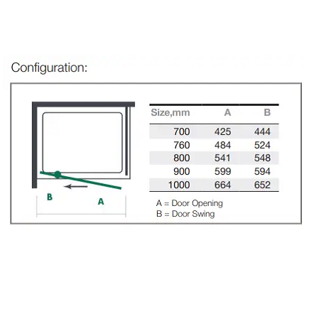 Merlyn Mbox Pivot Shower Door With Side Panel - Chrome