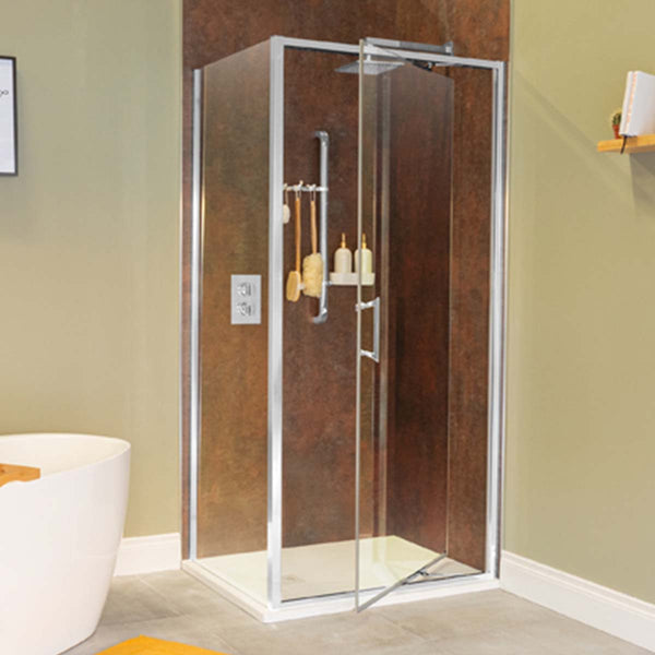 Merlyn Sleek Infold Shower Door With Side Panel - In - fold