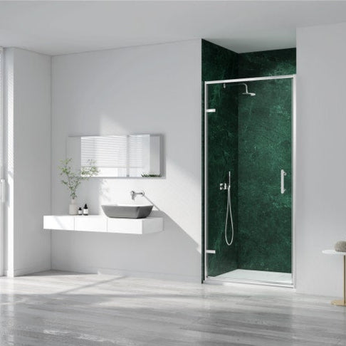 Merlyn Sleek Series 6 Recessed Hinged Shower Door - Chrome
