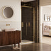 Merlyn Sleek Series 6 Recessed Hinged Shower Door - Brushed
