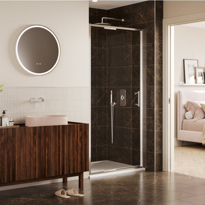Merlyn Sleek Series 6 Recessed Infold Shower Door - Chrome