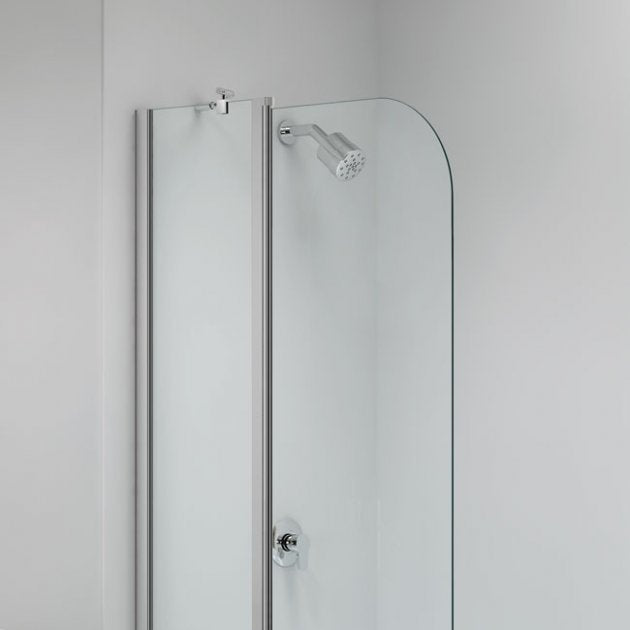 Merlyn Versa Two Panel Folding Curved Bath Screen - 1500mm