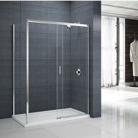 Merlyn MBOX Low Level Access Sliding Shower Door with Side Panel - Chrome