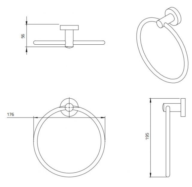 Miller BOND Chrome Towel Ring - Rings