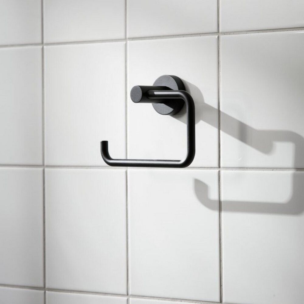Miller Bond Toilet Roll Holder Matt Black — Bathroom Outlet