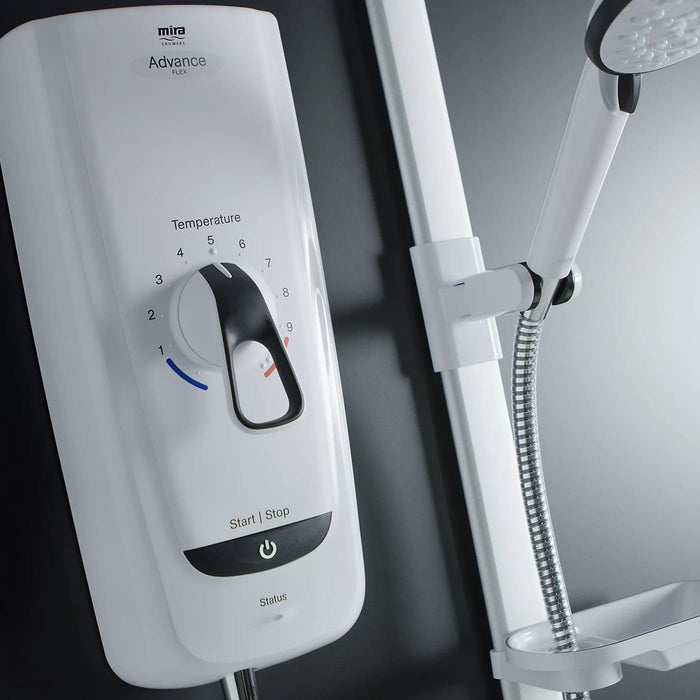 Mira Advance Flex Extra Thermostatic 8.7kW Electric Shower - White