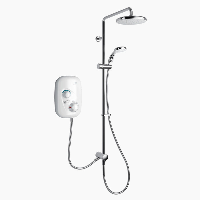 Mira Event XS Thermostatic Dual Power Shower - White/Chrome