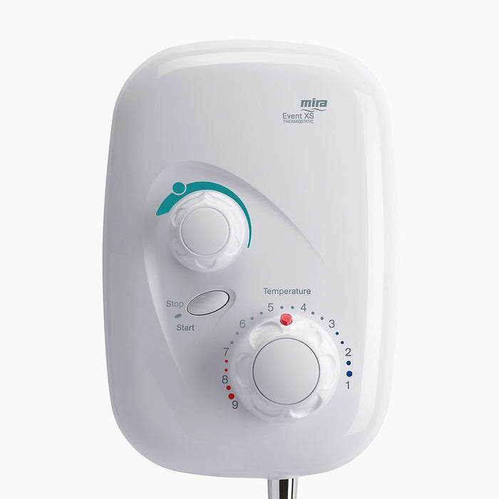 Mira Event XS Thermostatic Dual Power Shower - White/Chrome