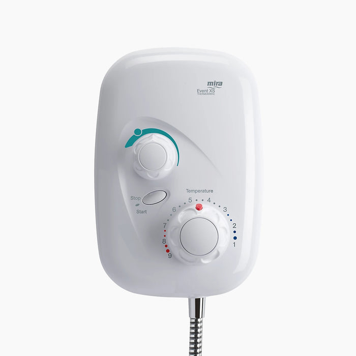 Mira Event XS Thermostatic Power Shower - White/Chrome