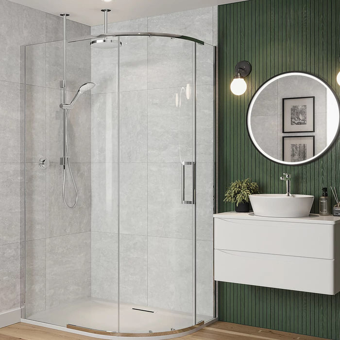 Mira Mode Dual Outlet Ceiling Fed Smart Digital Shower - High Pressure/Combi - Chrome