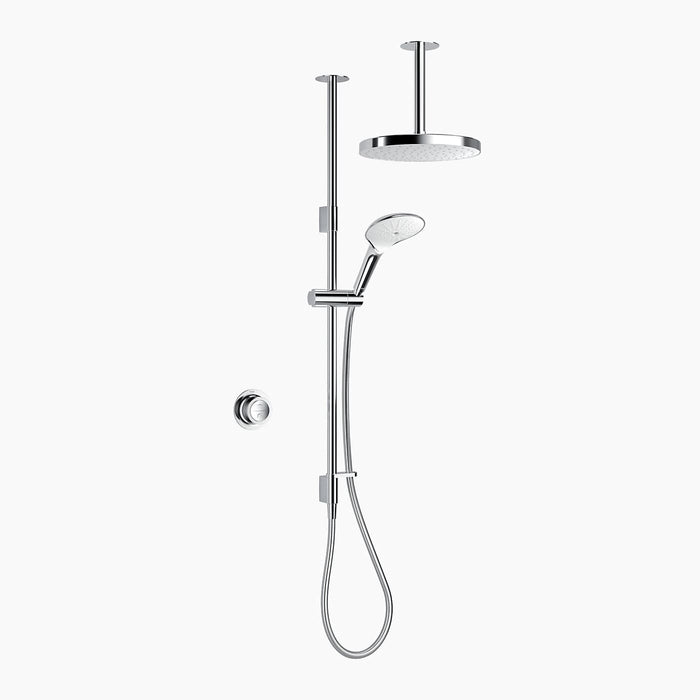 Mira Mode Dual Outlet Ceiling Fed Smart Digital Shower - High Pressure/Combi - Chrome
