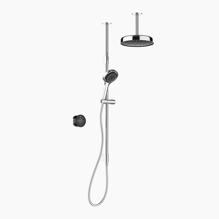 Mira Platinum Dual Outlet Ceiling Fed Smart Digital Shower - High Pressure/Combi - Black/Chrome