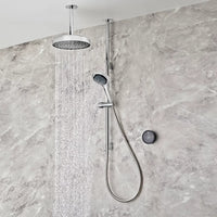 Mira Platinum Dual Outlet Ceiling Fed Smart Digital Shower - Low Pressure/Gravity Fed - Black/Chrome