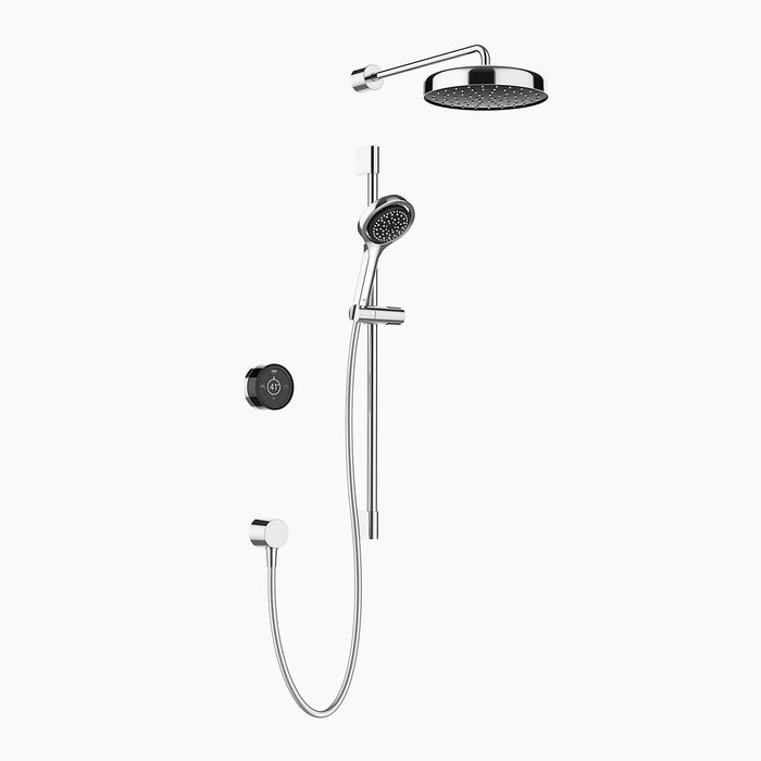 Mira Platinum Dual Outlet Rear-Fed Smart Digital Shower - High Pressure/Combi - Black/Chrome