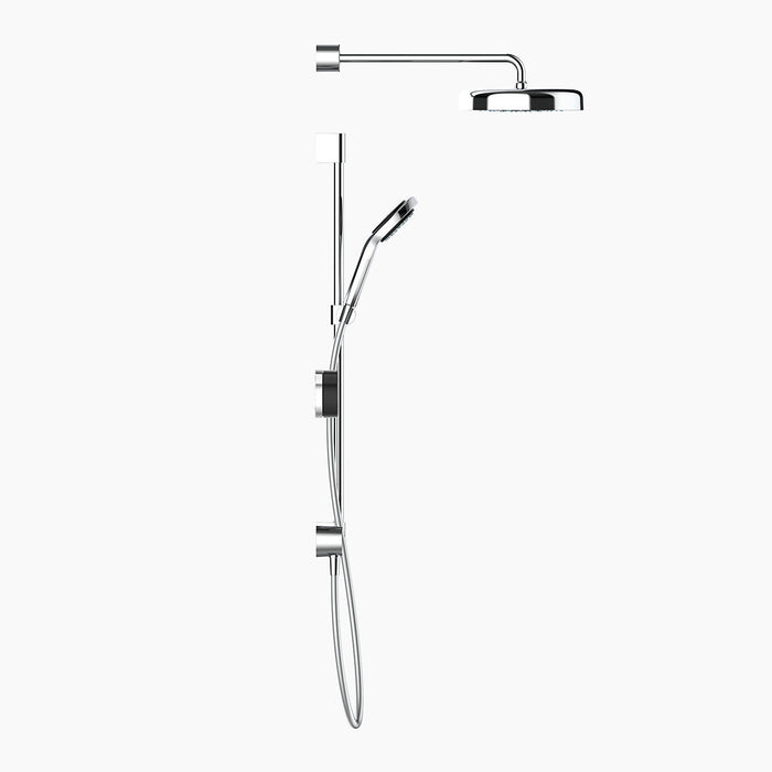 Mira Platinum Dual Outlet Rear-Fed Smart Digital Shower - Low Pressure/Gravity Fed - Black/Chrome