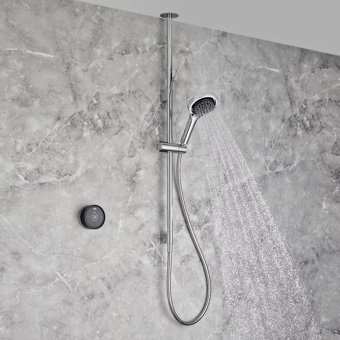 Mira Platinum Single Outlet Ceiling Fed Smart Digital Shower - Low Pressure/Gravity Fed - Black/Chrome