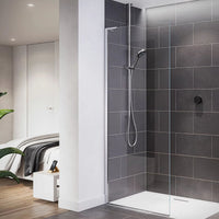 Mira Platinum Single Outlet Ceiling Fed Smart Digital Shower - Low Pressure/Gravity Fed - Black/Chrome