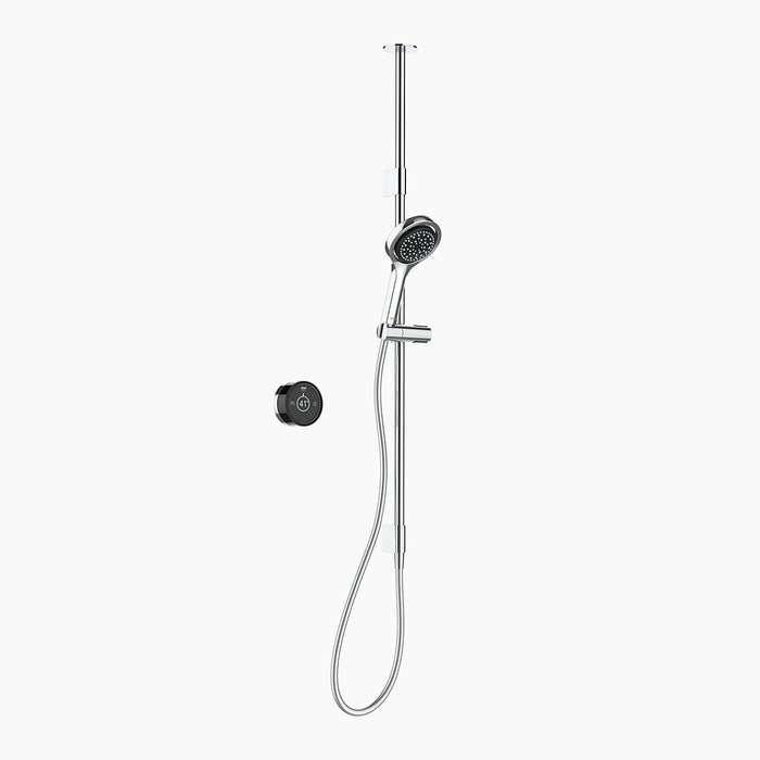 Mira Platinum Single Outlet Ceiling Fed Smart Digital Shower - Low Pressure/Gravity Fed - Black/Chrome