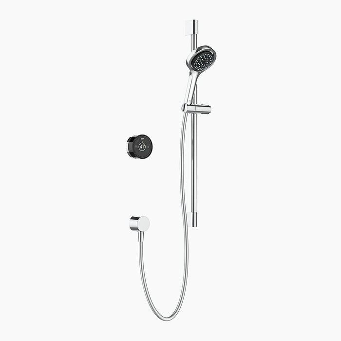 Mira Platinum Single Outlet Rear Fed Smart Digital Shower - High Pressure/Combi - Black/Chrome