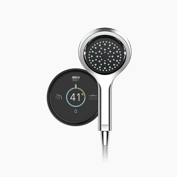 Mira Platinum Single Outlet Ceiling Fed Smart Digital Shower - Low Pressure/Gravity Fed - Black/Chrome